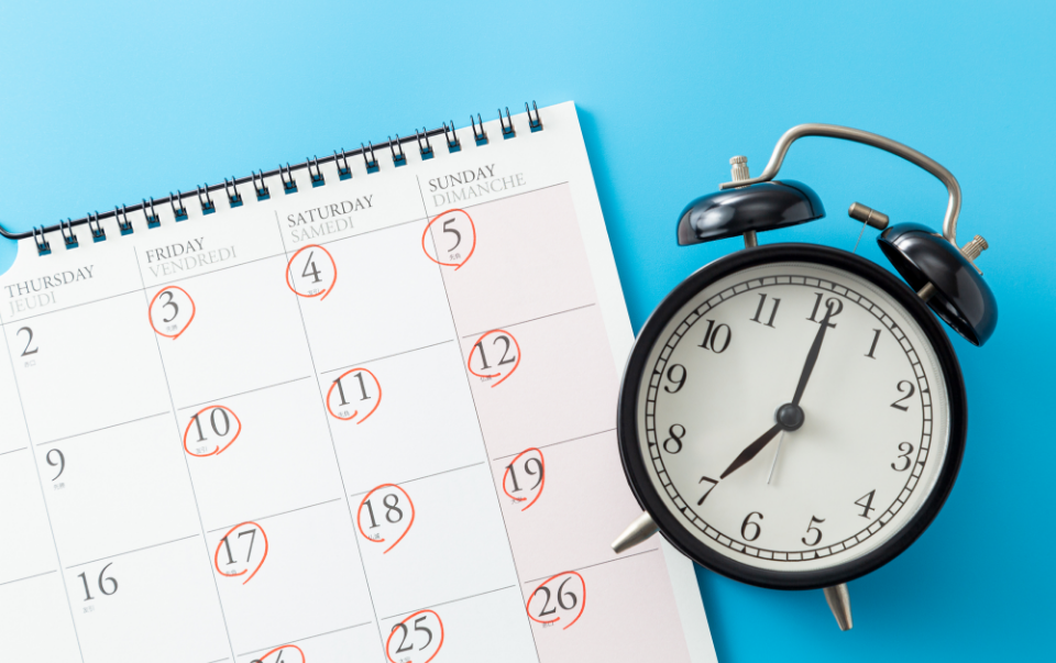 時計とカレンダー